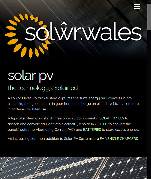 Solwr Wales, solar PV suppliers and installers